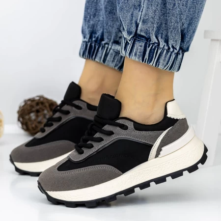 Frauen-Sneaker 3WL157 Schwarzgrau Mei