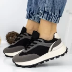 Frauen-Sneaker 3WL157 Schwarzgrau Mei