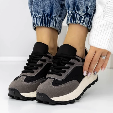 Frauen-Sneaker 3WL157 Schwarzgrau Mei