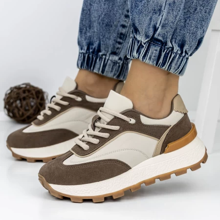 Frauen -Sneaker 3WL157 Brown Mei