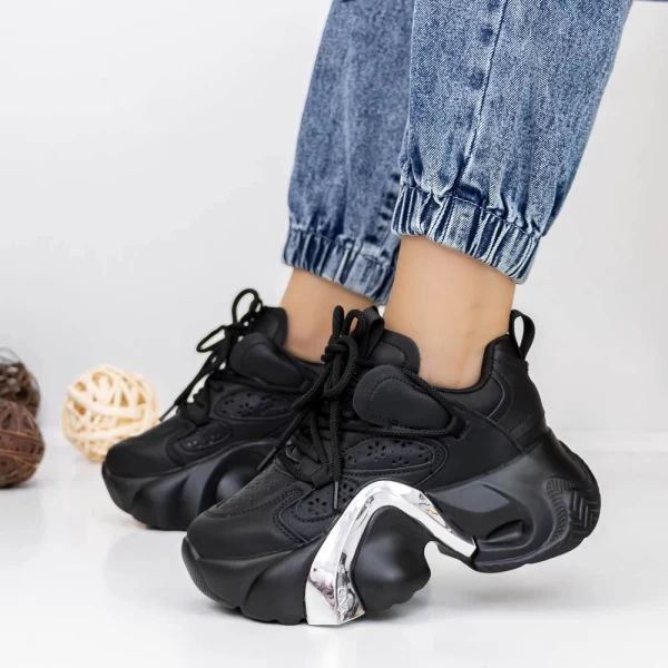 Frauen -Sneaker 3WL117 Schwarz Mei
