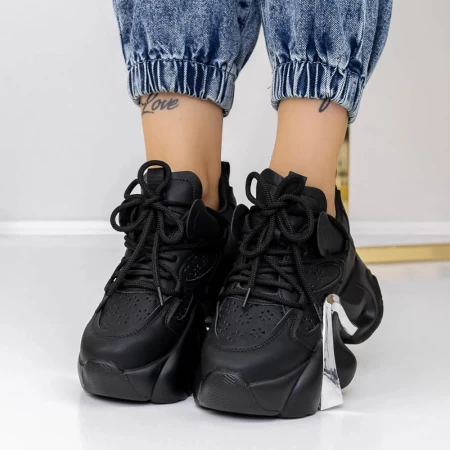 Frauen -Sneaker 3WL117 Schwarz Mei