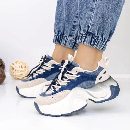 Frauen -Sneaker 3WL135 Blau Mei