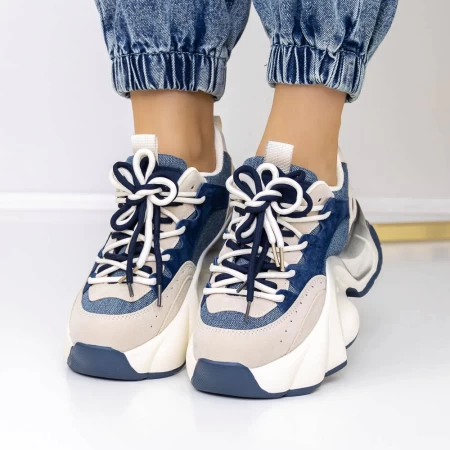 Frauen -Sneaker 3WL135 Blau Mei