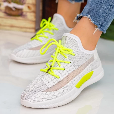 Frauen Sportschuhe x2916 Weiß und Grün Fluoreszenz | Se7en