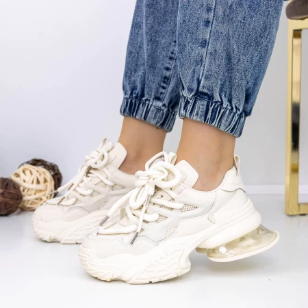 Frauen -Sneaker 3WL137 Beige Mei