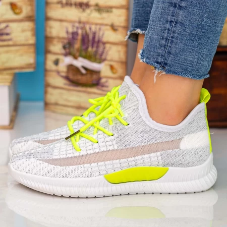 Frauen Sportschuhe x2916 Weiß und Grün Fluoreszenz | Se7en