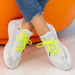 Frauen Sportschuhe x2916 Weiß und Grün Fluoreszenz | Se7en