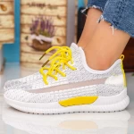 Frauen Sportschuhe x2916 Weiß-gelb | Se7en