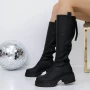 Low -Hack -Stiefel der Frauen 3WL182 Schwarz | Mei