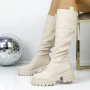 Low -Haeled -Stiefel der Frauen 3WL182 Beige | Mei