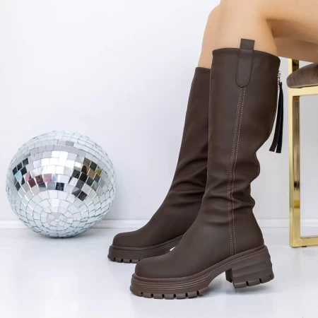 Frauen mit niedrigem Stiefeln 3WL182 Brown | Mei