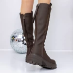 Frauen mit niedrigem Stiefeln 3WL182 Brown | Mei