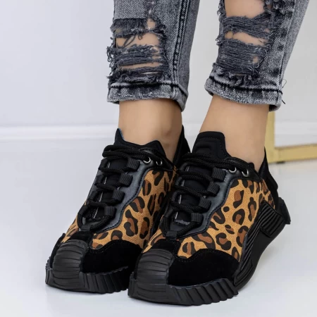 Frauen-Sneaker 3WL110 Schwarz-gelb | Mei