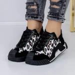 Frauen-Sneaker 3WL110 Black-Biała | Mei