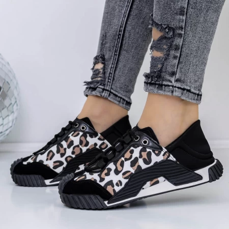 Frauen-Sneaker 3WL110 Black-Biała | Mei