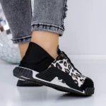 Frauen-Sneaker 3WL110 Black-Biała | Mei