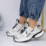 Frauen-Sneaker 3WL112 Black-Biała | Mei