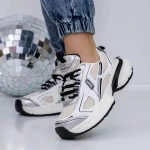 Frauen-Sneaker 3WL112 Black-Biała | Mei