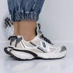 Frauen-Sneaker 3WL112 Black-Biała | Mei