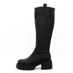 Low -Hack -Stiefel der Frauen 3WL182 Schwarz | Mei