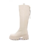 Low -Haeled -Stiefel der Frauen 3WL182 Beige | Mei