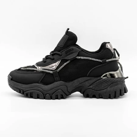 Frauen-Sneaker 3B25 Black-Gunmetal | Mei