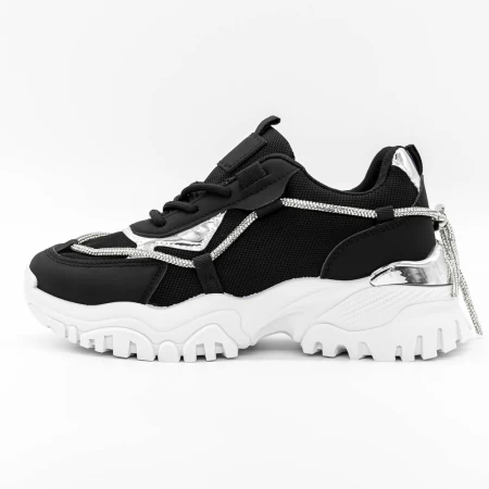 Frauen-Sneaker 3B25 Schwarz-Weiß Mei