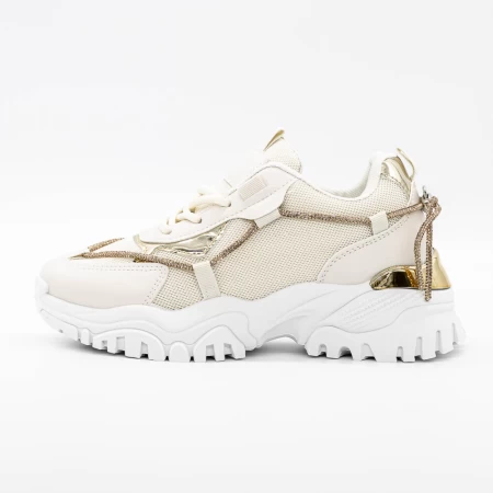 Frauen -Sneaker 3b25 Beige Mei