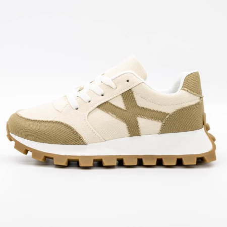 Frauen -Sneaker 3B51 Beige Mei