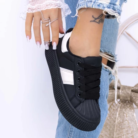 Frauen -Sneaker 3xj118 Schwarz Mei