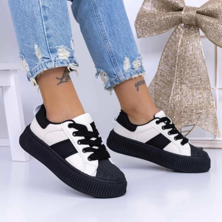 Frauen-Sneaker 3xj118 Weißschwarz Mei