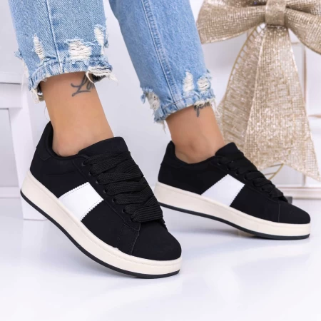 Frauen -Sneaker 3xj119 schwarz Mei