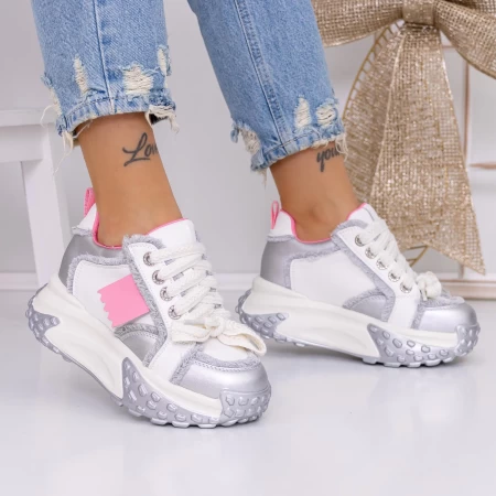 Frauen -Sneaker 3yja3 Silber Mei