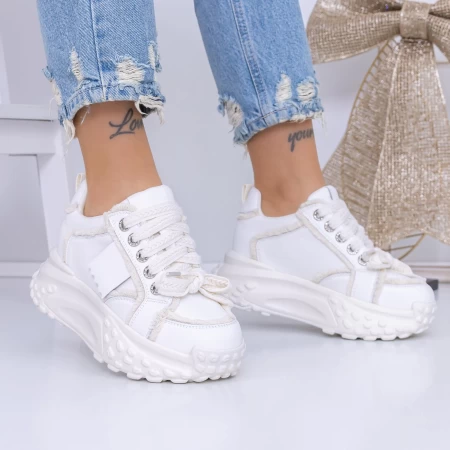 Frauen -Sneaker 3yja3 Beige Mei