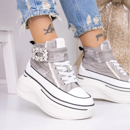 Sportschuhe auf der 3yja6 grauen Plattform Mei