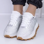 Frauen -Sneaker 3b30 Silber Mei