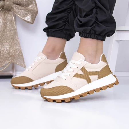 Frauen -Sneaker 3B51 Beige Mei