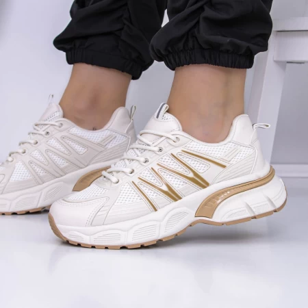 Frauen -Sneaker 3B36 Beige Mei
