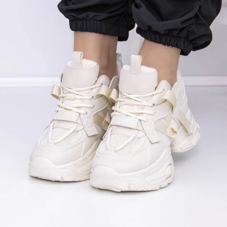 Frauen -Sneaker 3b39 Beige Mei