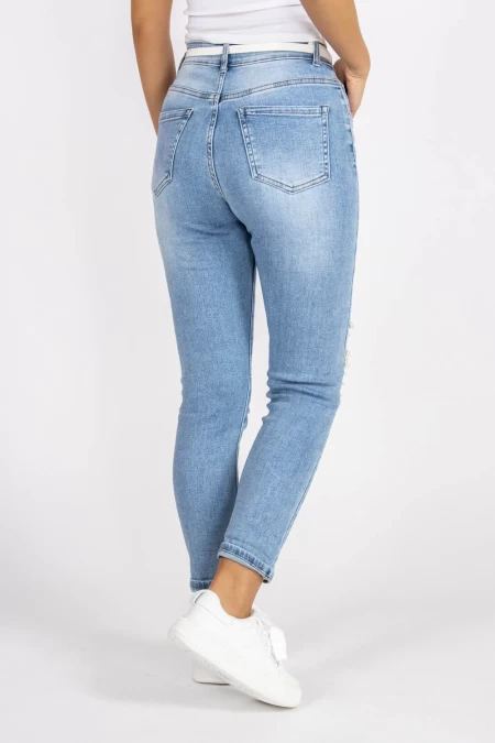 Frauen Jeans BF1608-5 Blau Kikiriki