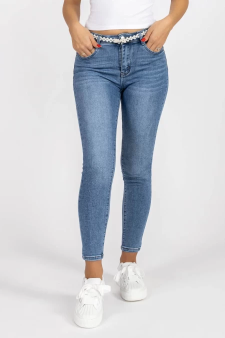Frauen Jeans M7877 Blau Kikiriki
