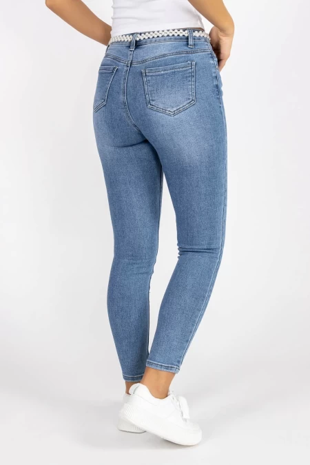Frauen Jeans M7877 Blau Kikiriki
