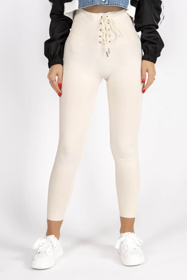 Frauen-Leggings NG12113-2 Beige | Kikiriki