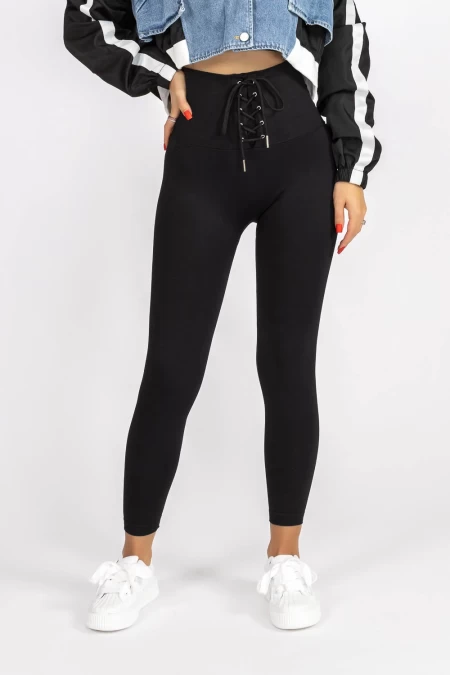 Frauen-Leggings NG12113-1 Schwarz | Kikiriki