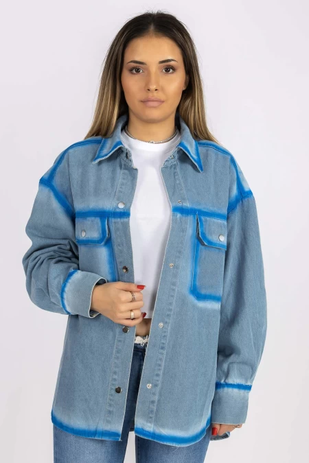 Damen TR0533 Blaublaues Hemd Kikiriki