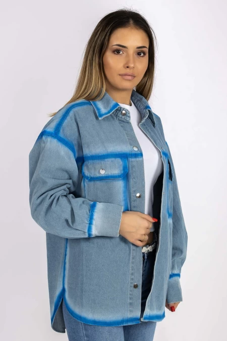 Damen TR0533 Blaublaues Hemd Kikiriki