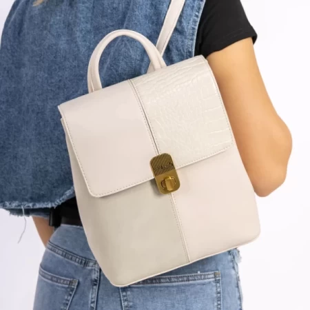 Rucksacktasche für Frauen 6932-3 Creme David Jones