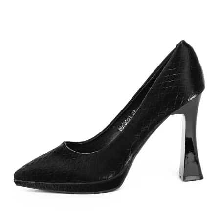 Schuhe auf dicker 3DC33 schwarzer Sohle Mei