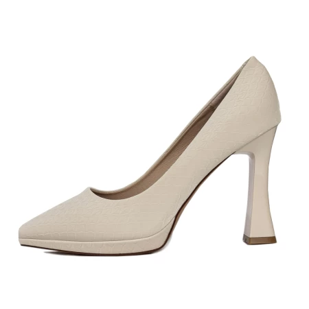 Schuhe auf dickem 3DC33 Beige Mei